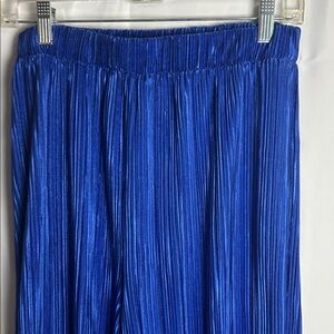 Elegant Blue Wide Leg Pants